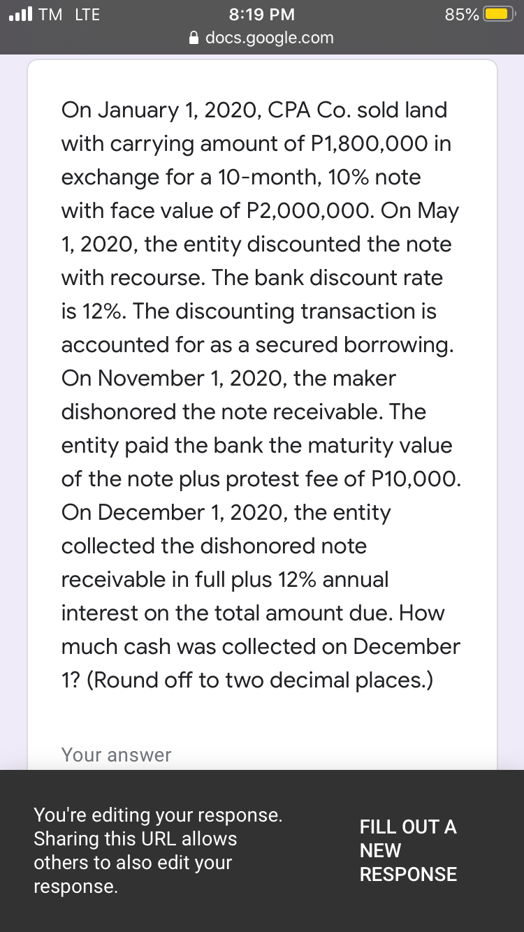 Answer only .III TM LTE 8319 PM E docs.goog|e.com