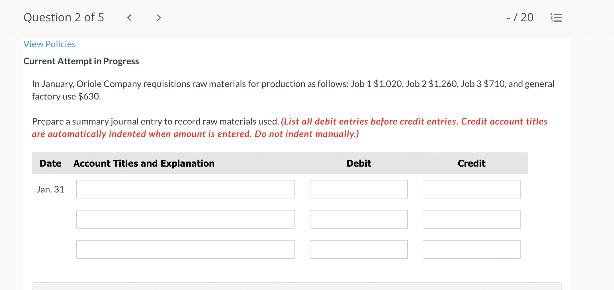 assignment chapter #20 Question 1 of 5 < - / 20