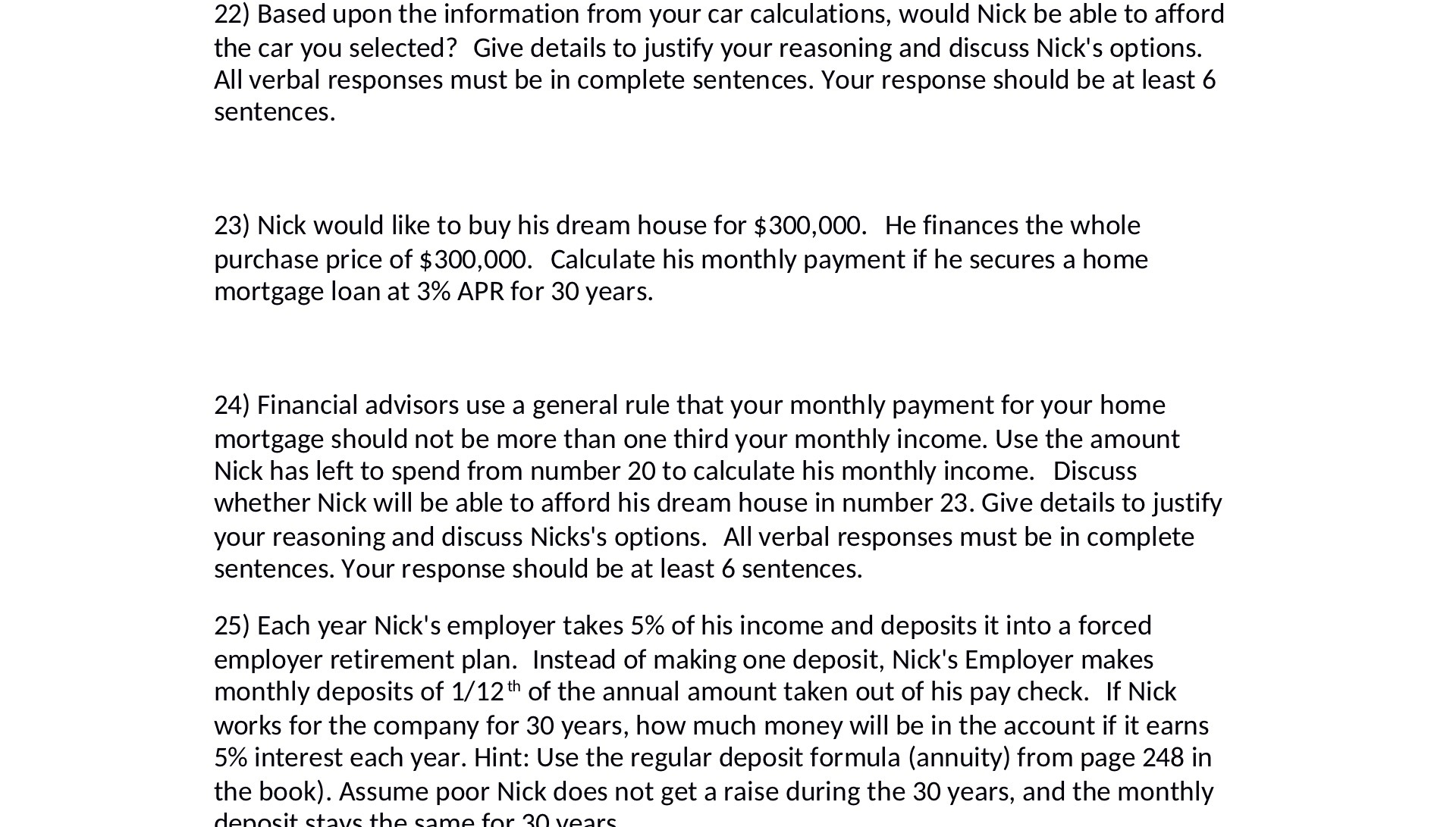 22) Based upon the information from your car