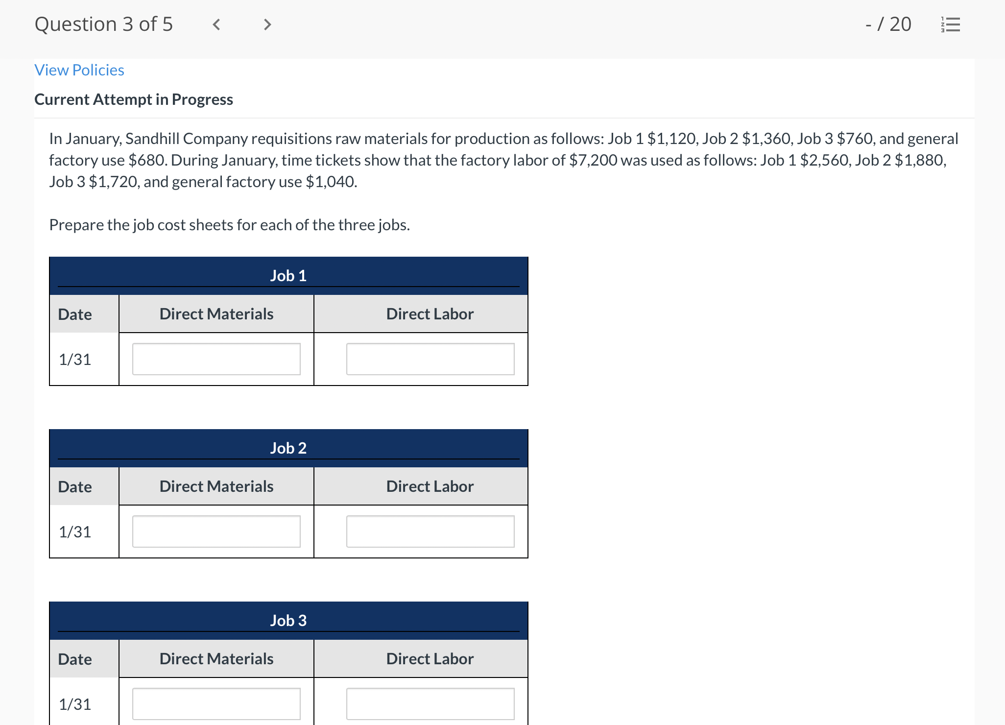 assignment chapter #20 Question 1 of 5 < - / 20