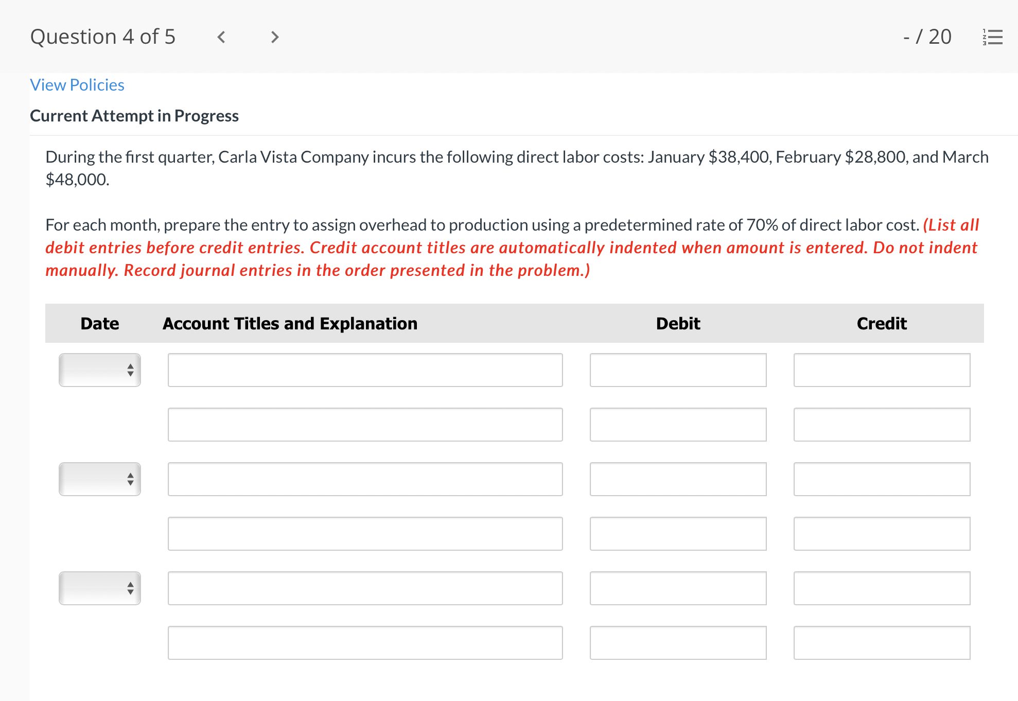 assignment chapter #20 Question 1 of 5 < - / 20