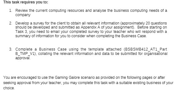 This task requires you to: 1. Review the current