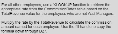 For all other employees, use a XLOOKUP function