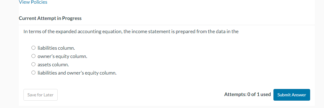 Current Attempt in Progress The going concern