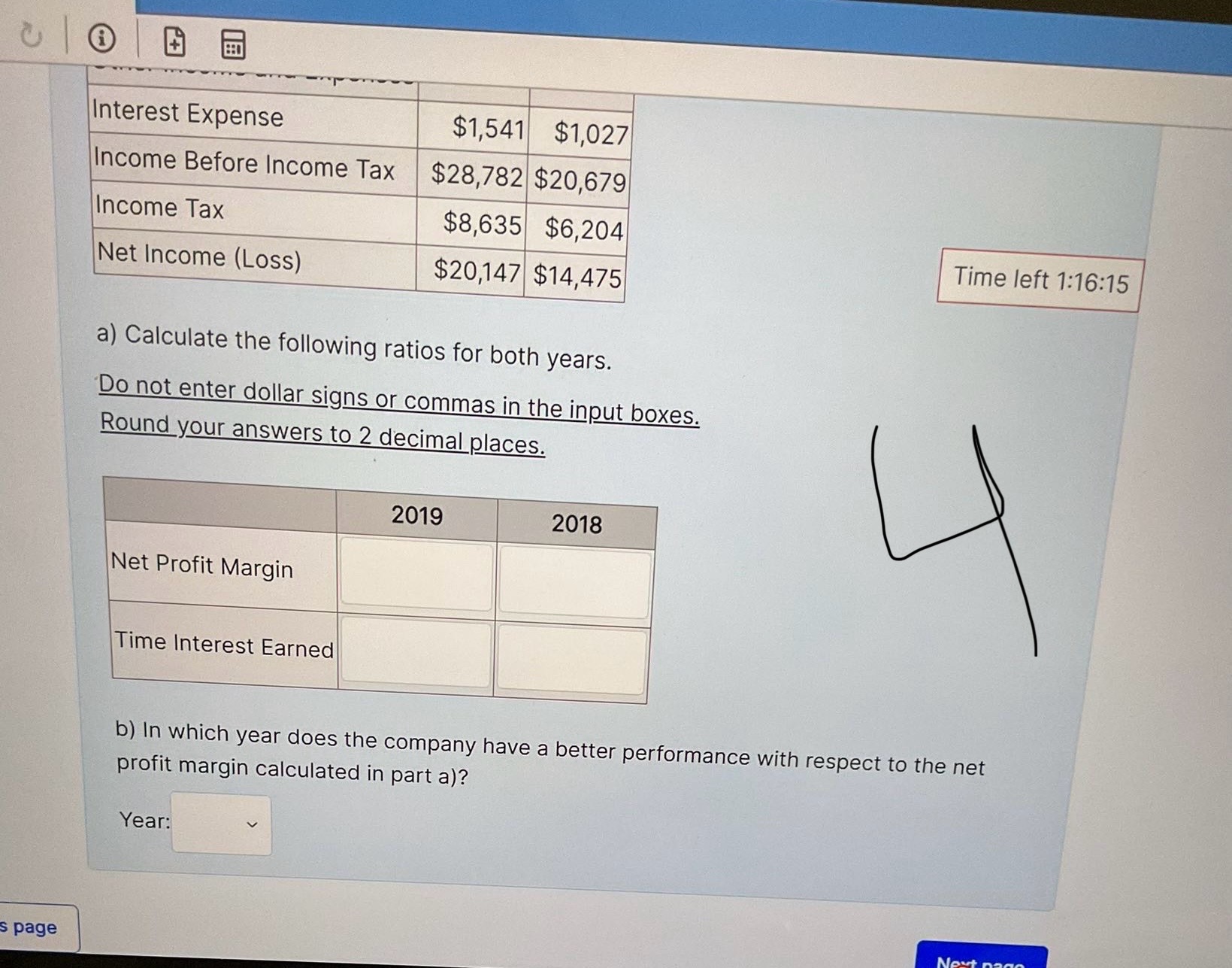X Presented below is the comparative income