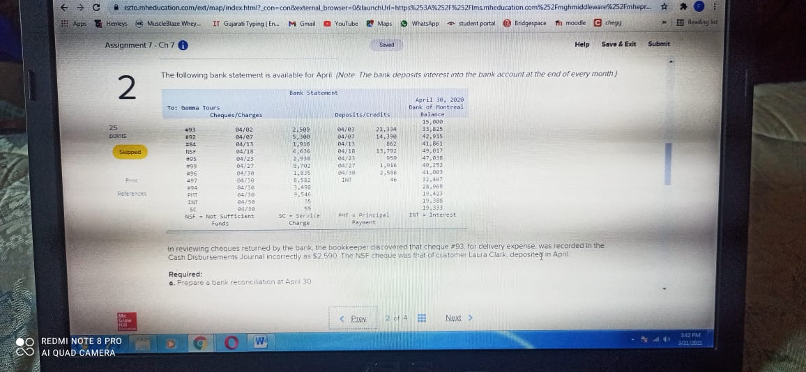 Reading list Gmail Youtube Maps WhatsApp student