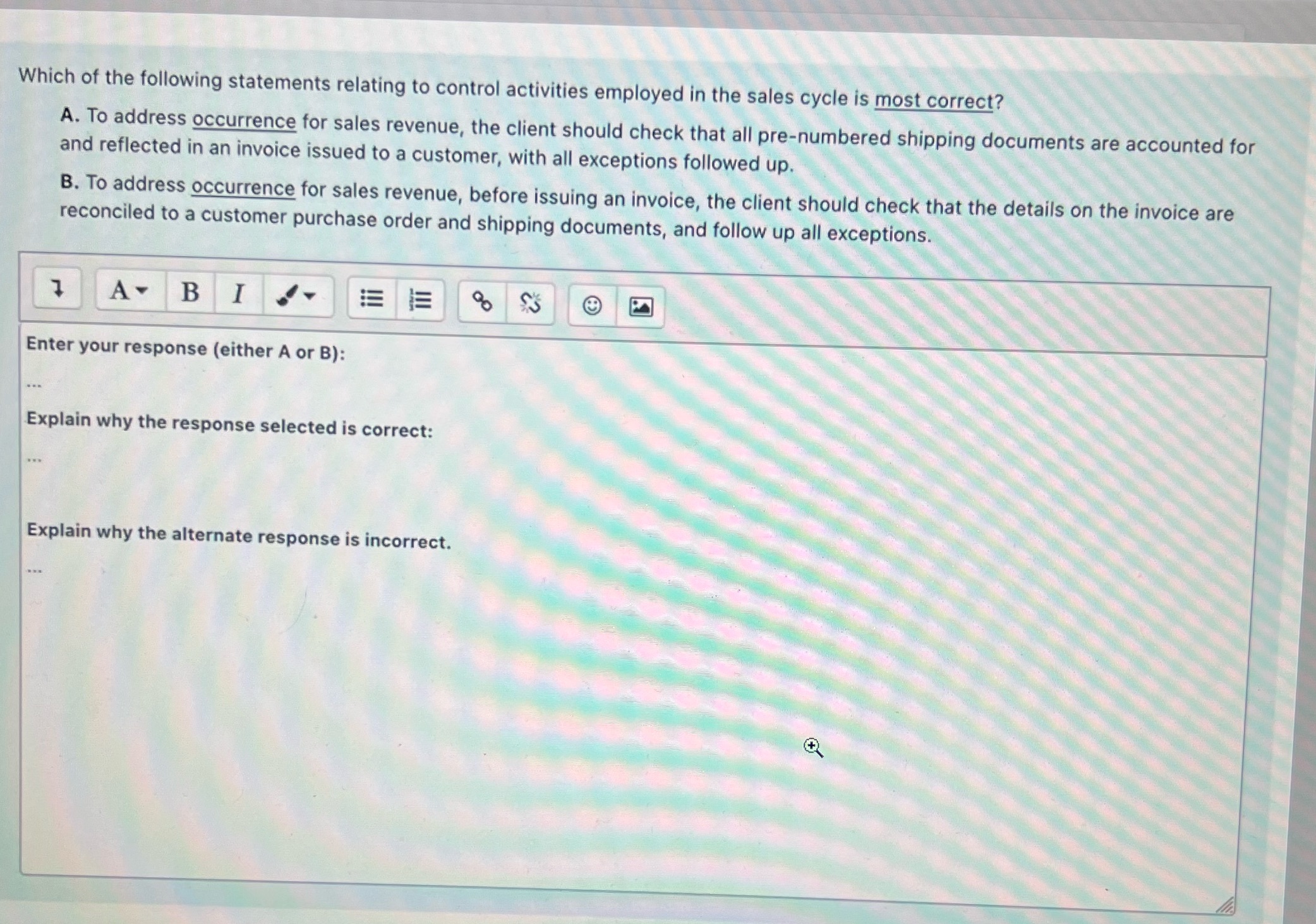 Which of the following statements relating to