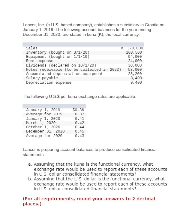 Lancer, Inc- {a U.S.based company), establishes a