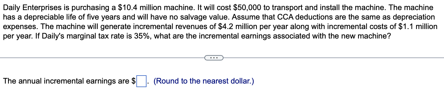 Daily Enterprises is purchasing a $10.4 million