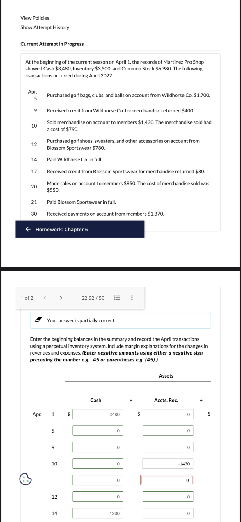 View Policies Show Attempt History' Current