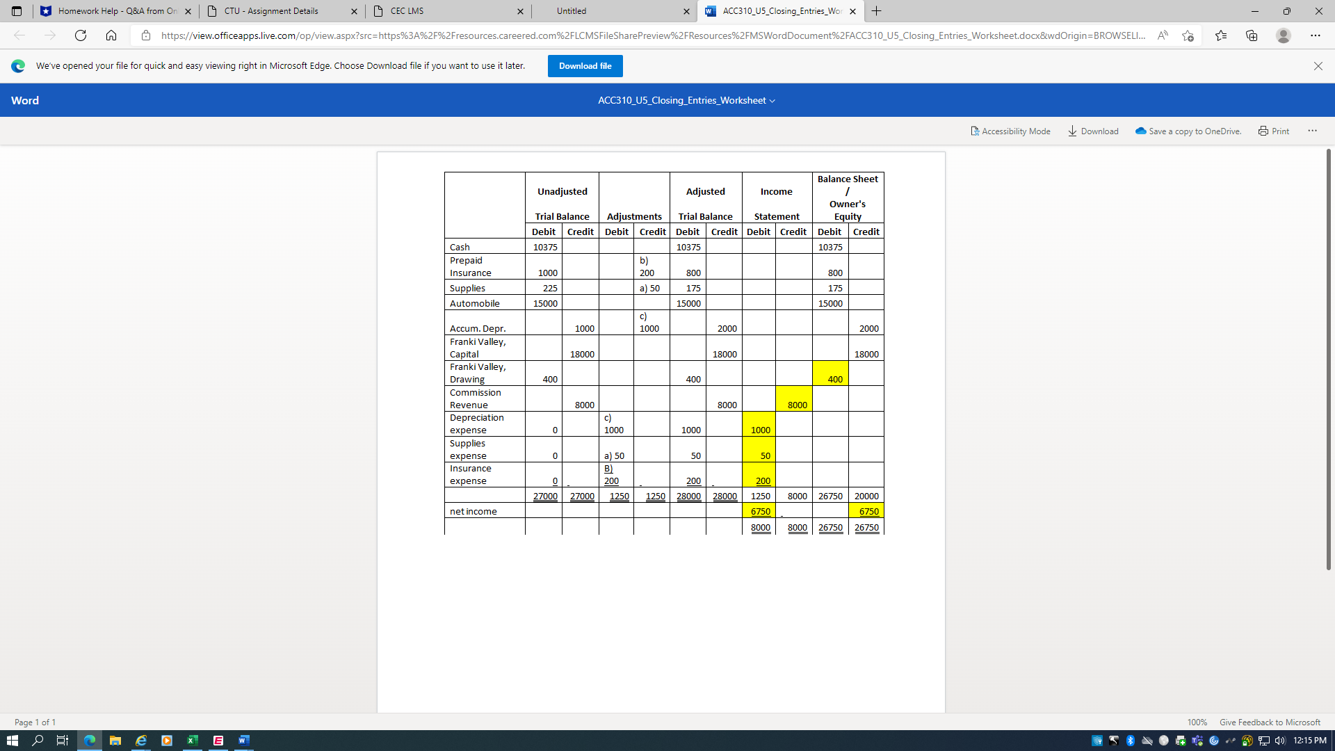 | Homework Help - Q&A from On x | CTU -
