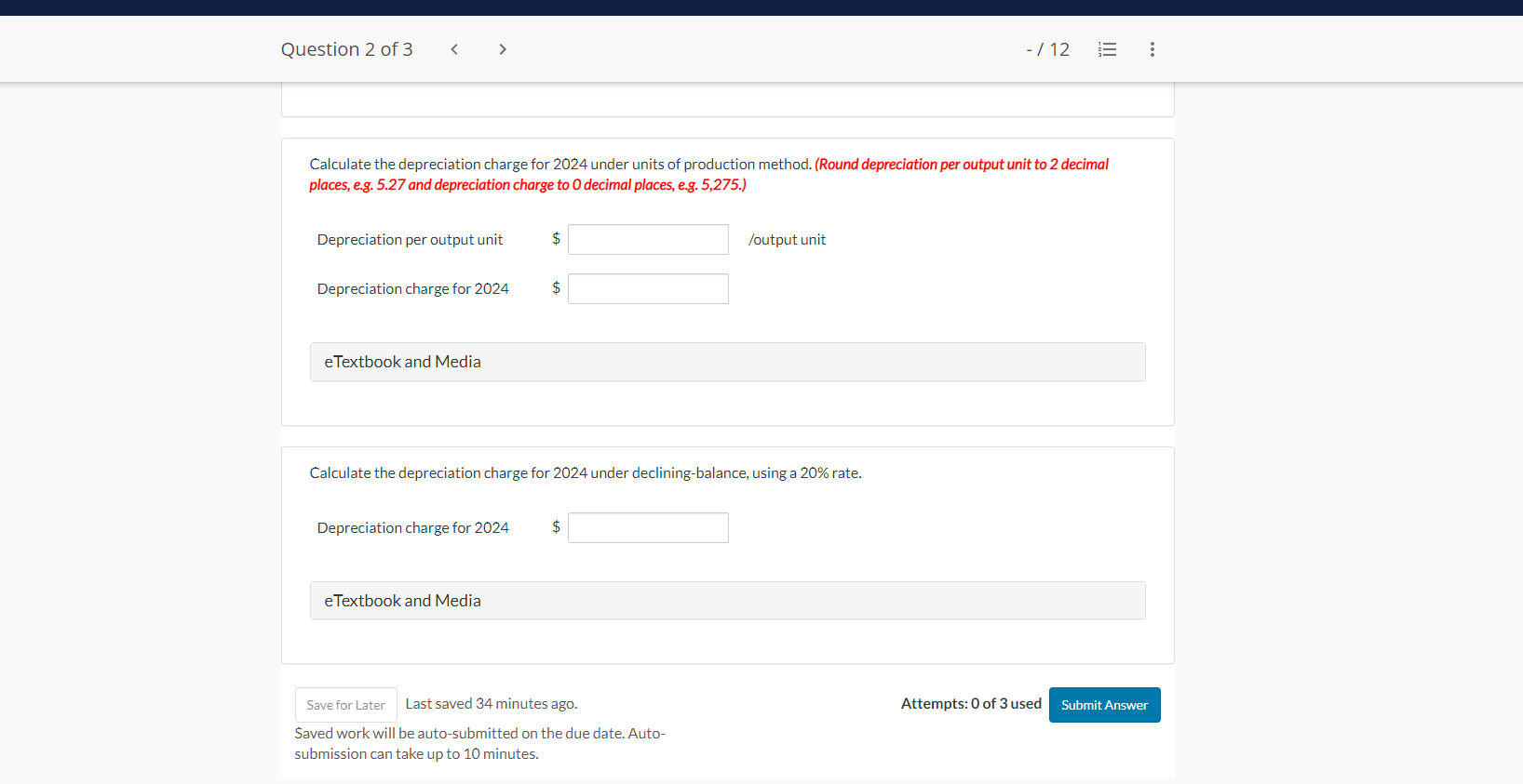 Question 2 of3 < > f 12 E View Policies Current
