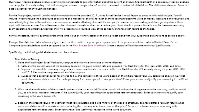 Overview: Financial analysis involves examining