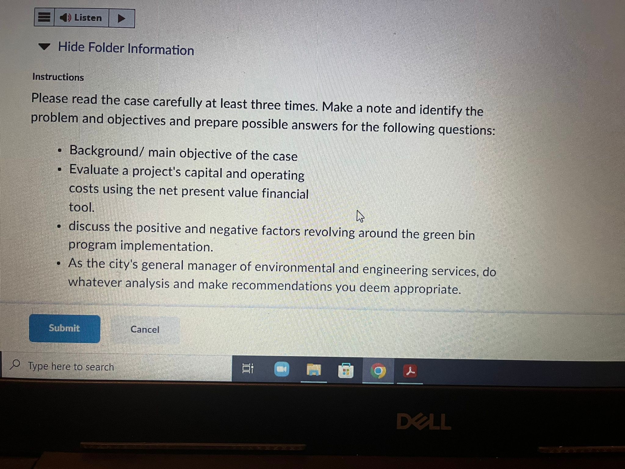 Listen Hide Folder Information Instructions