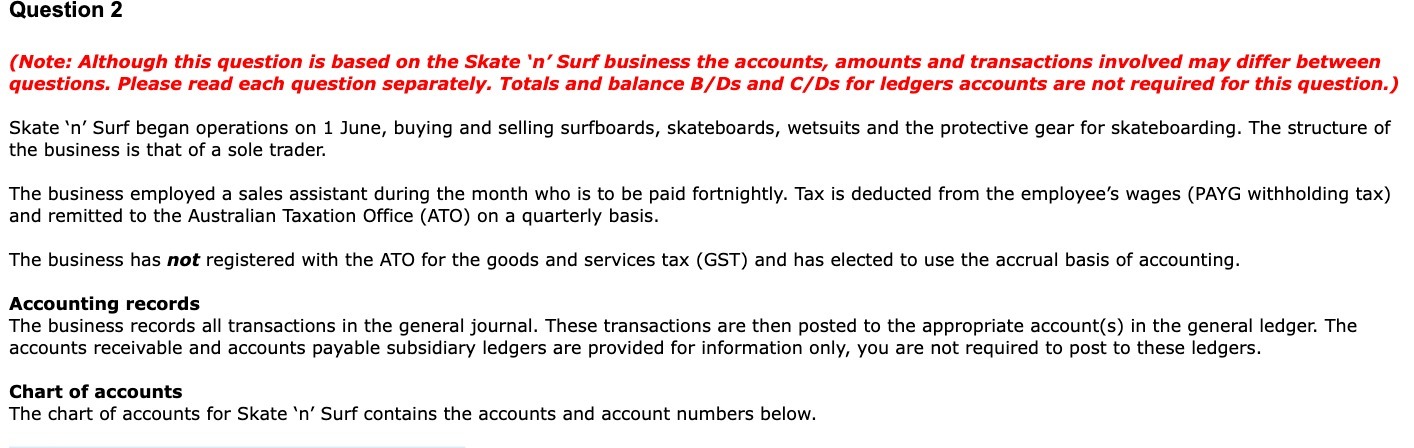 Question 2 (Note: Although this question is based