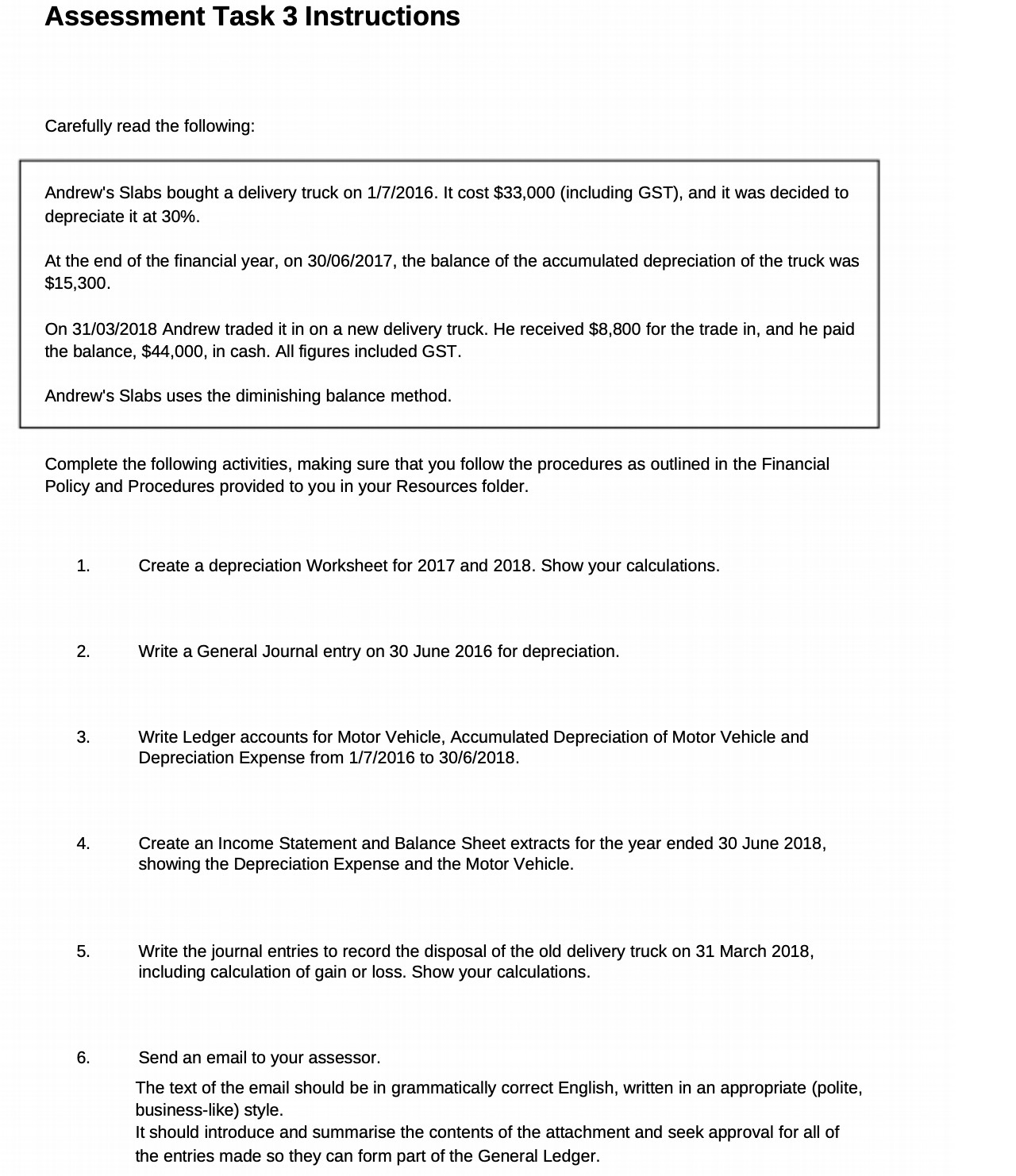 Assessment Task 3 Instructions Carefully read the