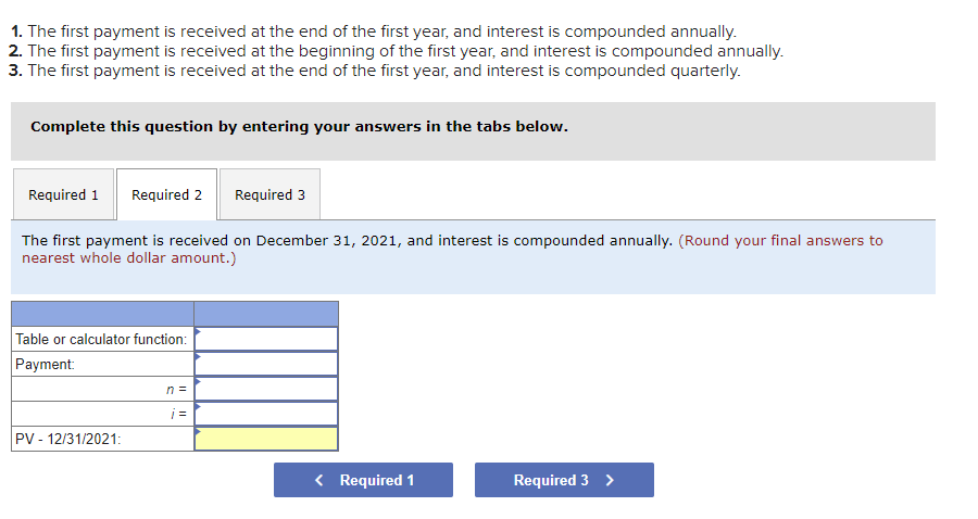 Exercise 5-9 (Algo) Present value; annuities