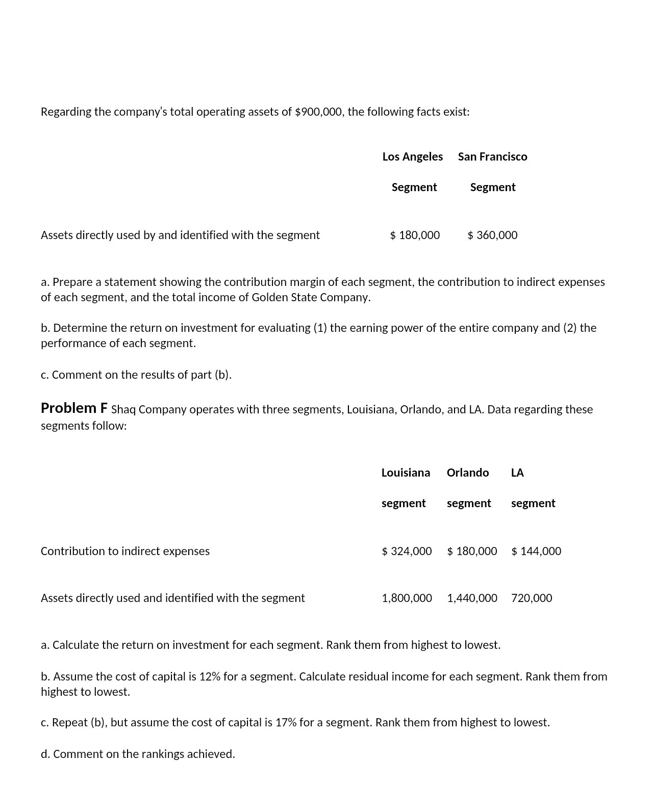 Regarding the company's total operating