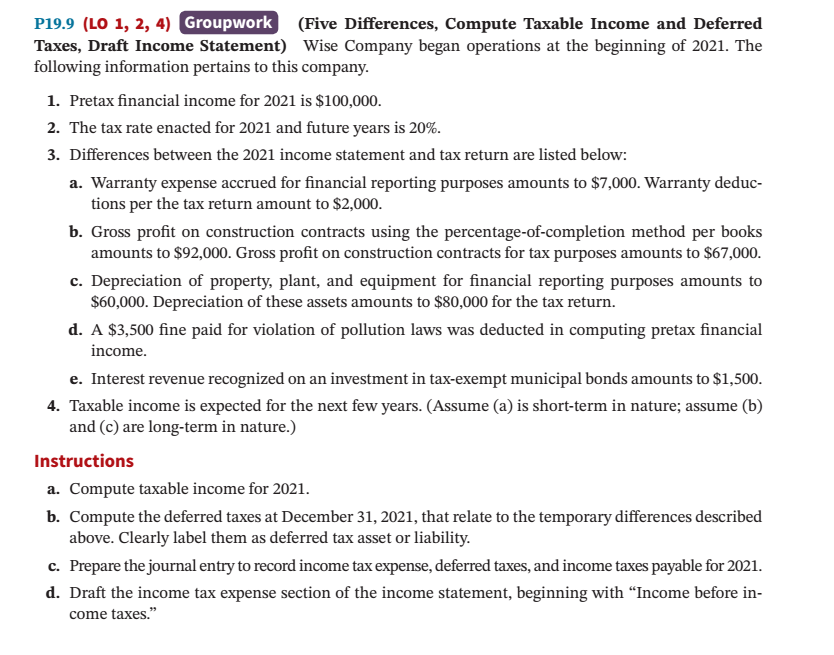 P19.9 (LO 1, 2, 4) Groupwork (Five Differences,