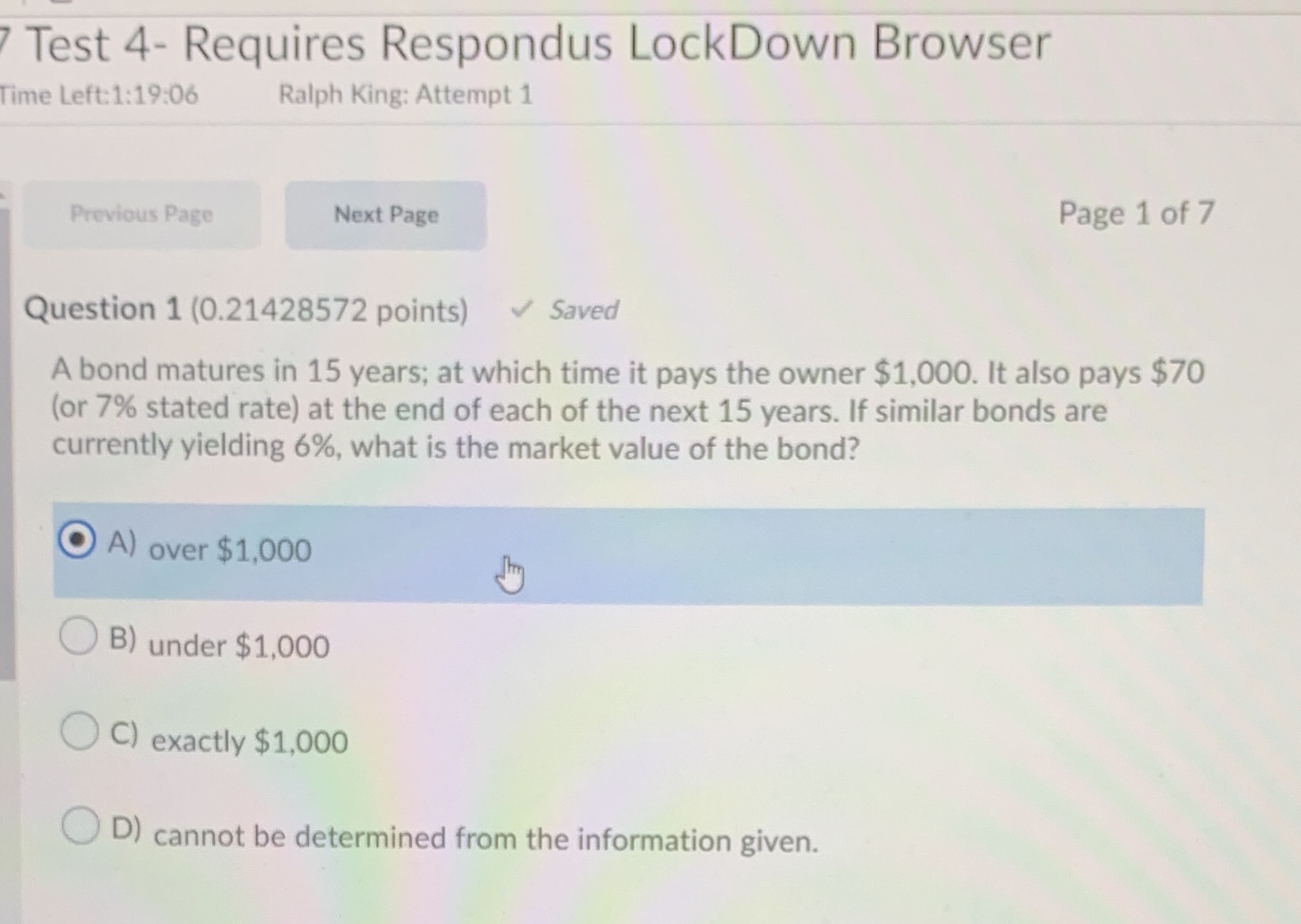 Test 4- Requires Respondus LockDown Browser Time