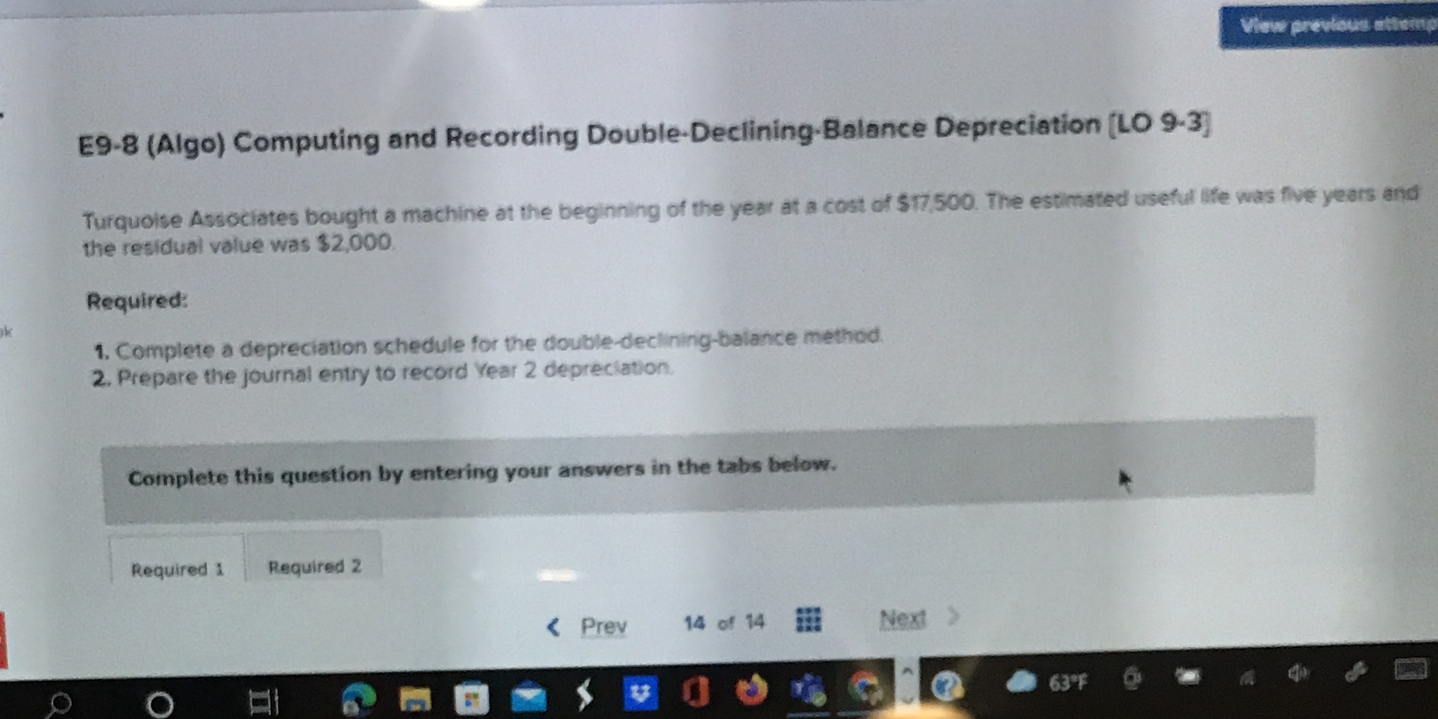 View previous E9-8 (Algo) Computing and Recording