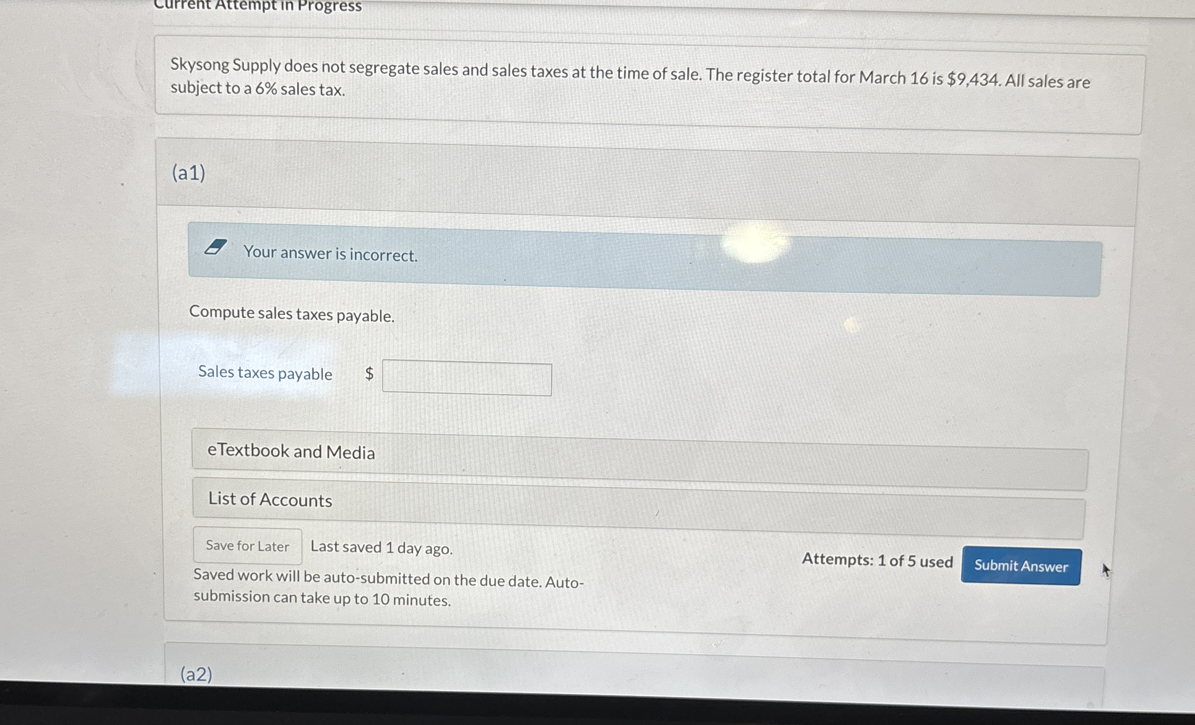 Current Attempt in Progress Skysong Supply does