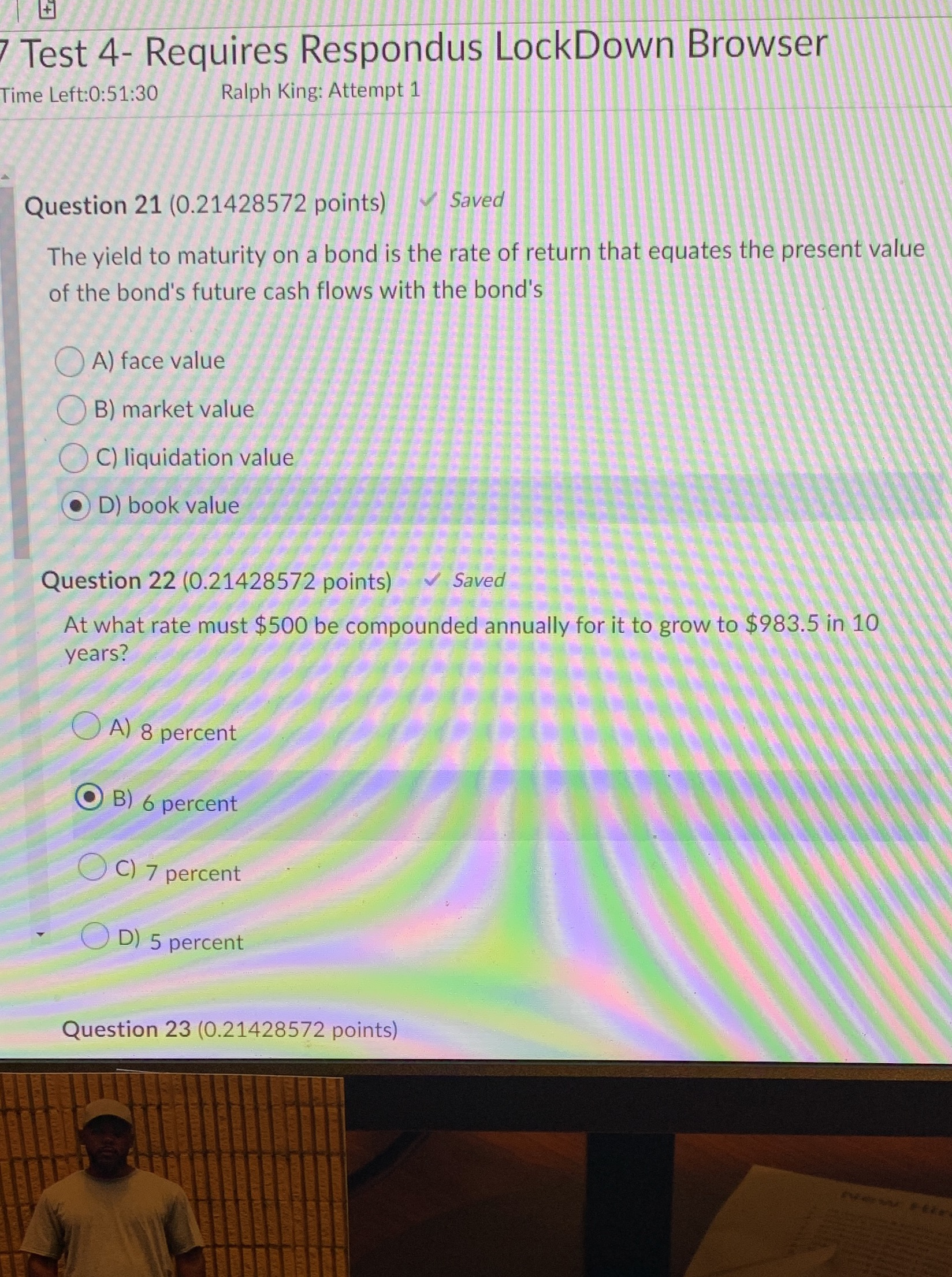 Test 4- Requires Respondus LockDown Browser Time