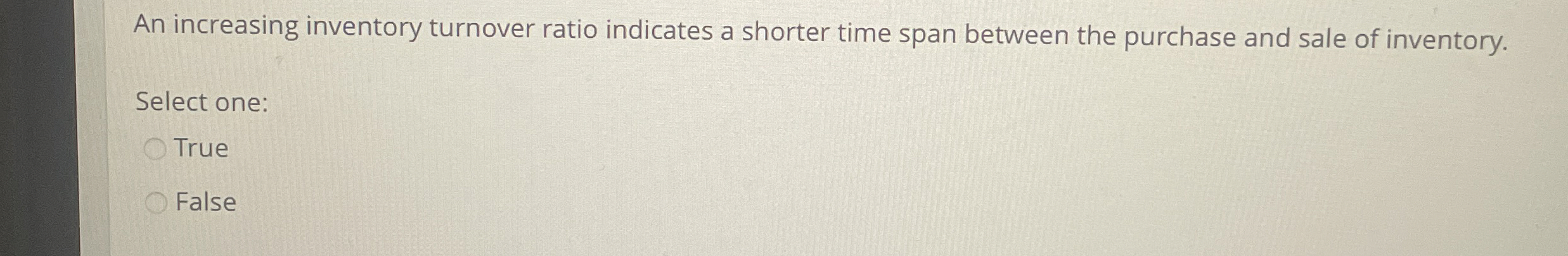 An increasing inventory turnover ratio indicates