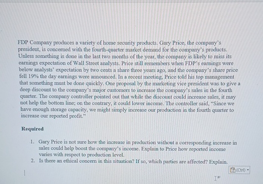 FDP Company produces a variety of home security