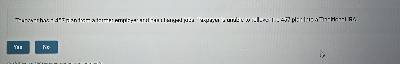 Taxpayer has a 4 5 7 plan from a former employer