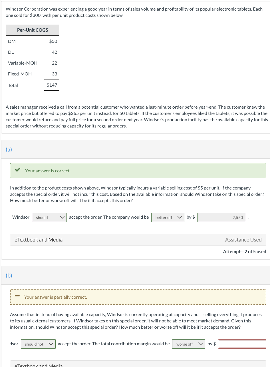 Windsor Corporation was experiencing a good year