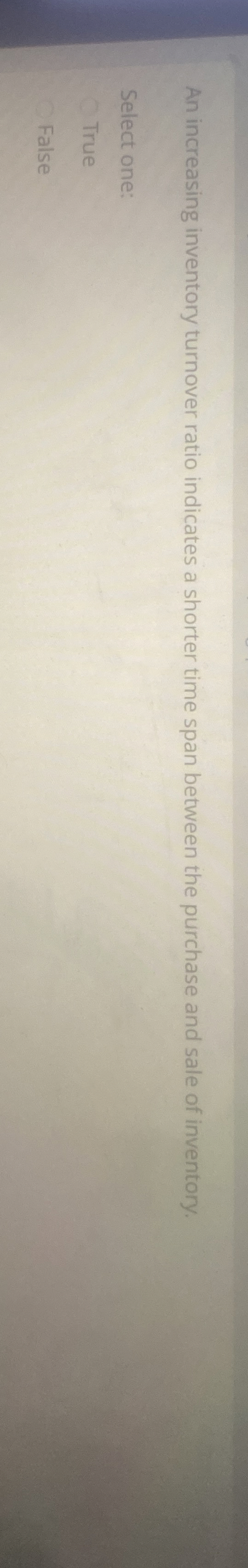An increasing inventory turnover ratio indicates