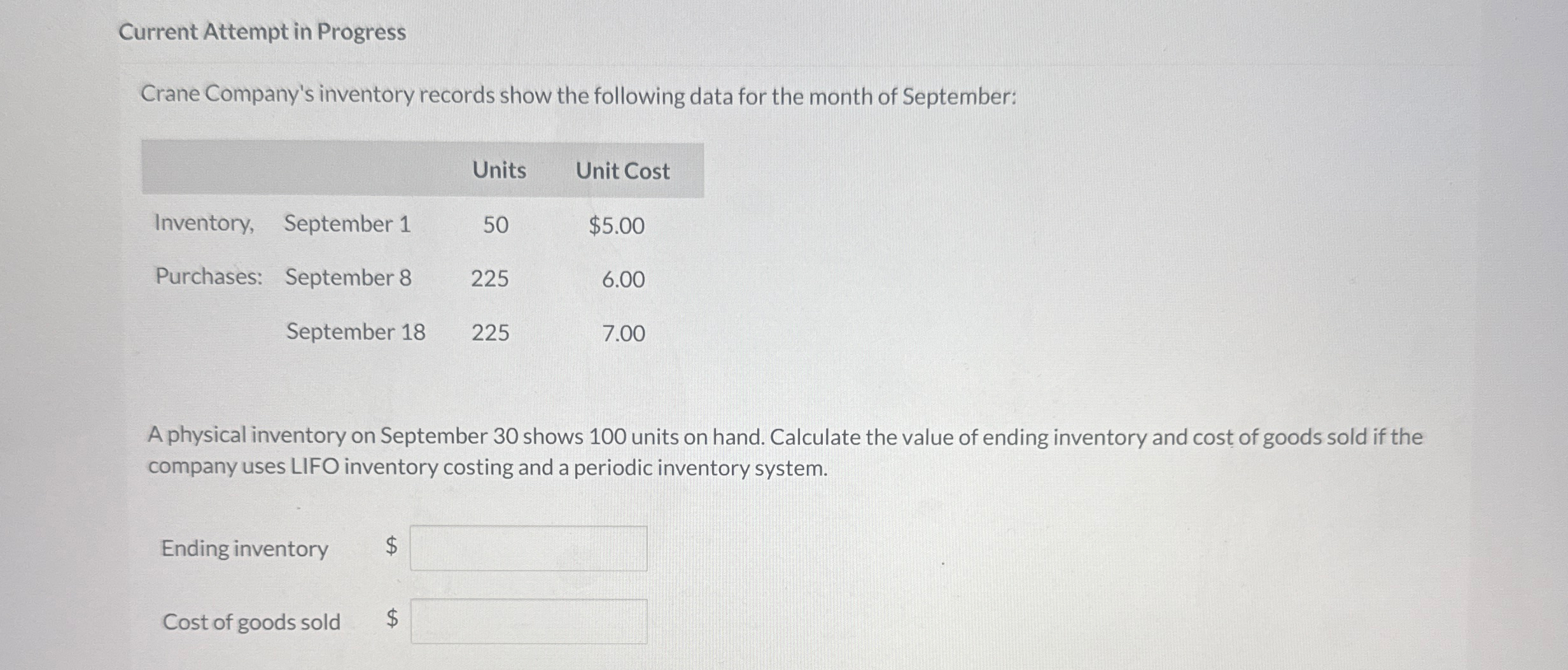 Crane Company's inventory records show the