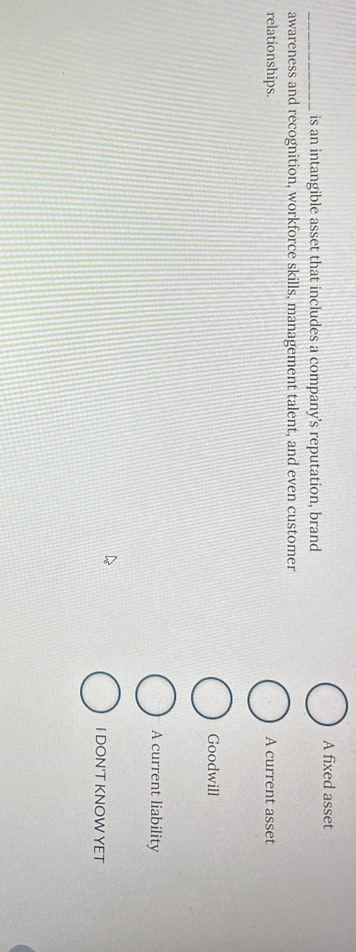 is an intangible asset that includes a company's