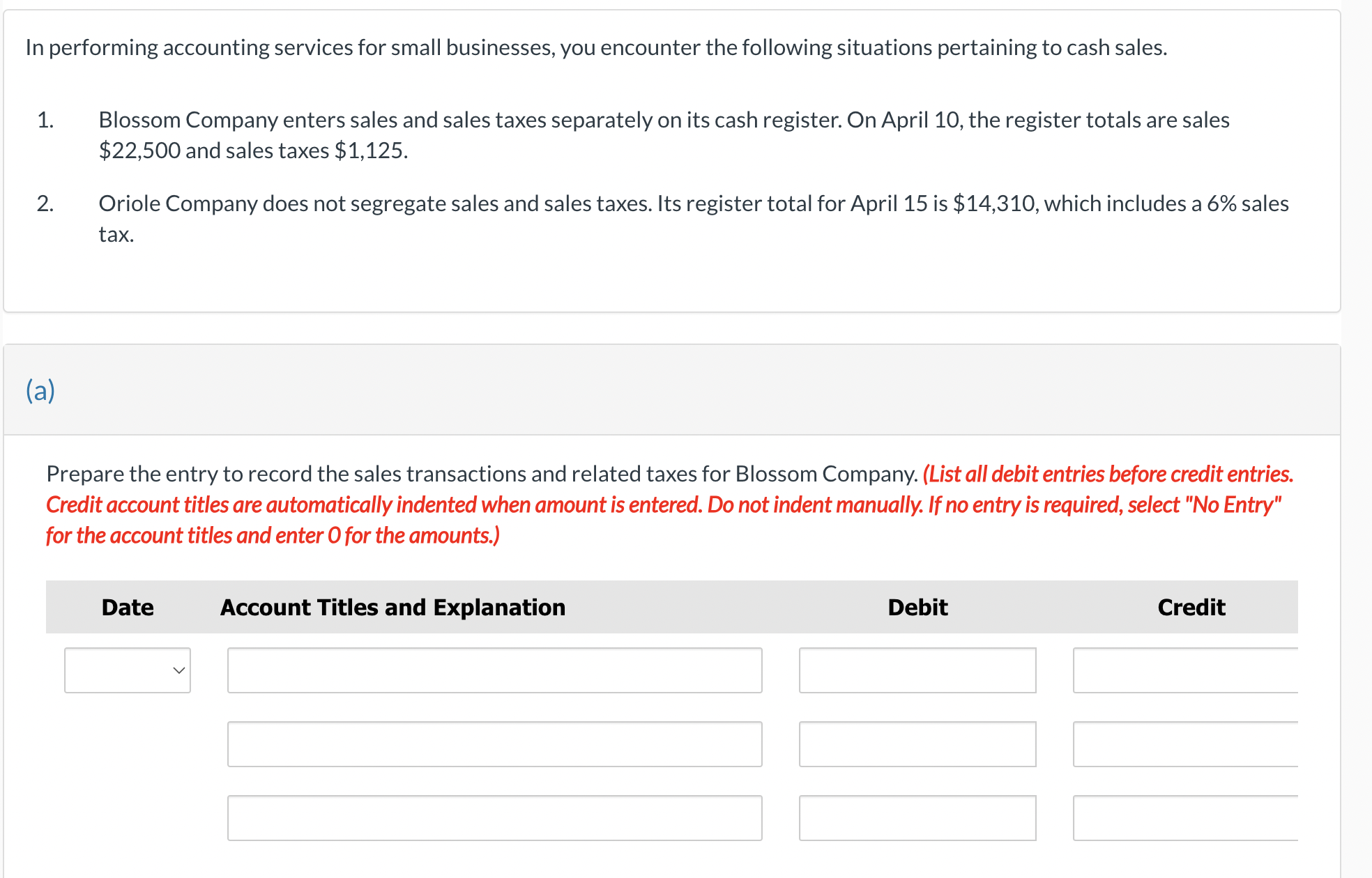 In performing accounting services for small