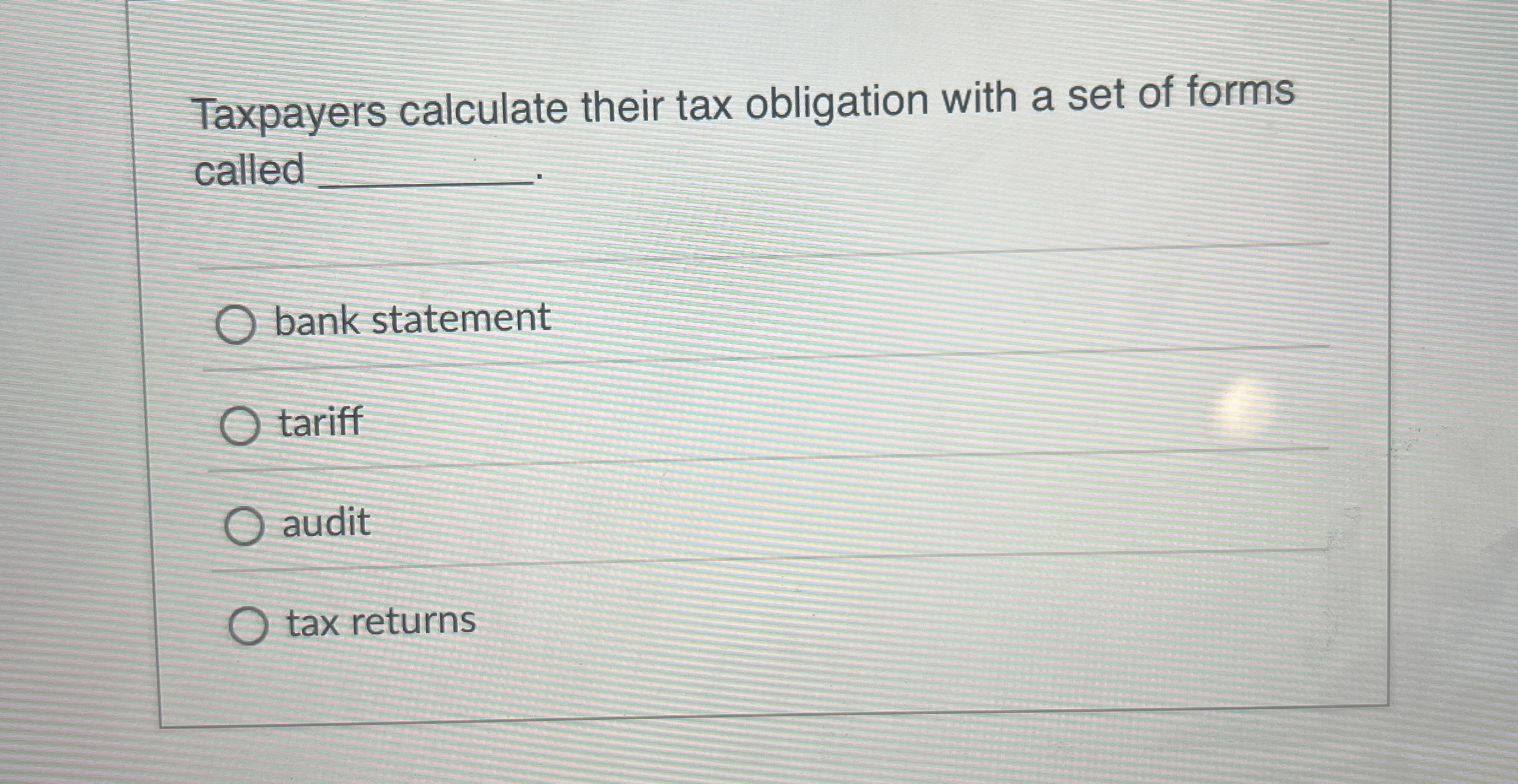 Taxpayers calculate their tax obligation with a