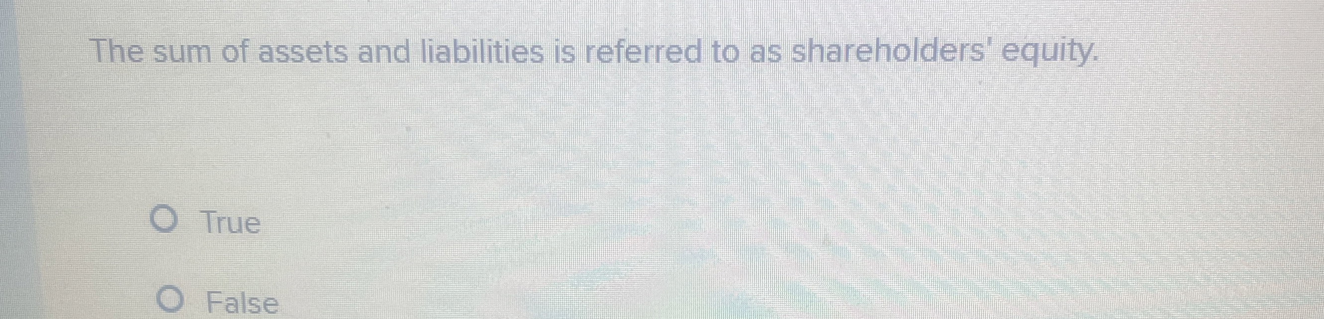 The sum of assets and liabilities is referred to