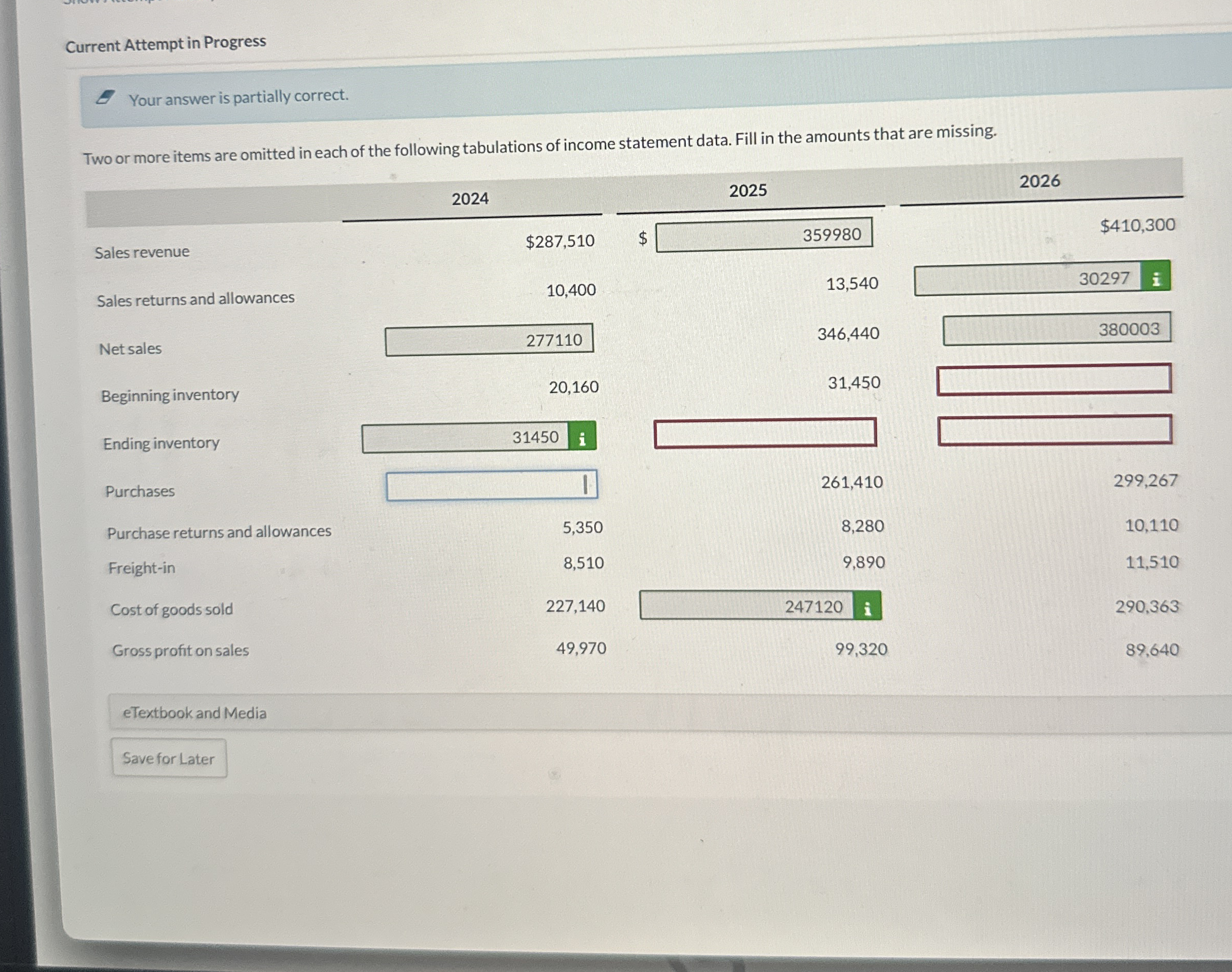 Current Attempt in Progress Your answer is