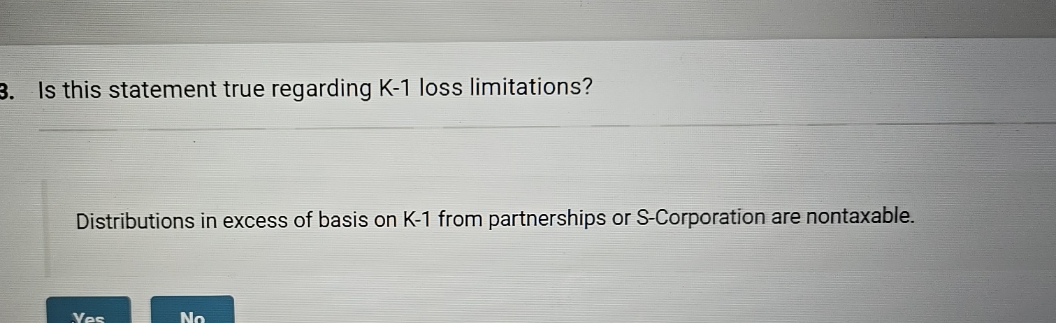 Is this statement true regarding K - 1 loss