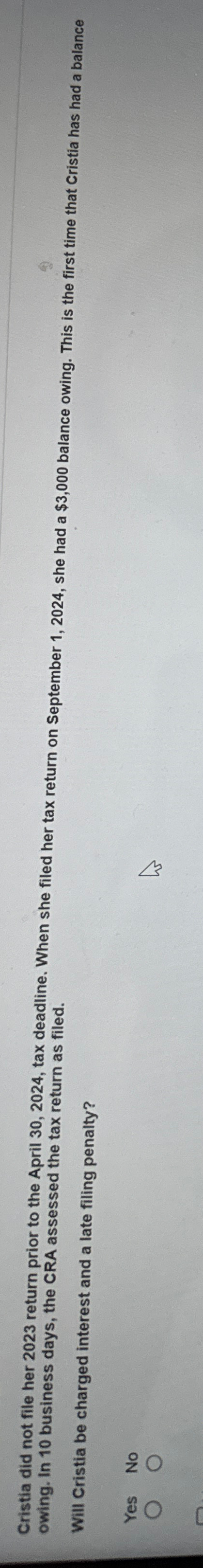 8 $ 6 9 $ 9 $ 0 $ Cristia did not file her 2 0 2