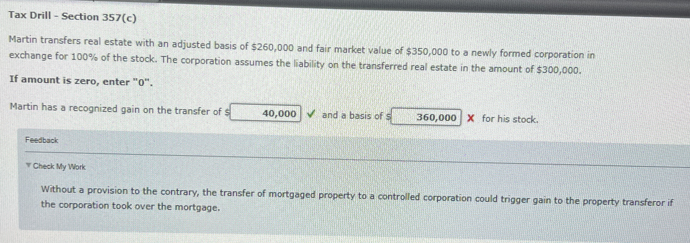 Tax Drill - Section 3 5 7 ( c ) Martin transfers