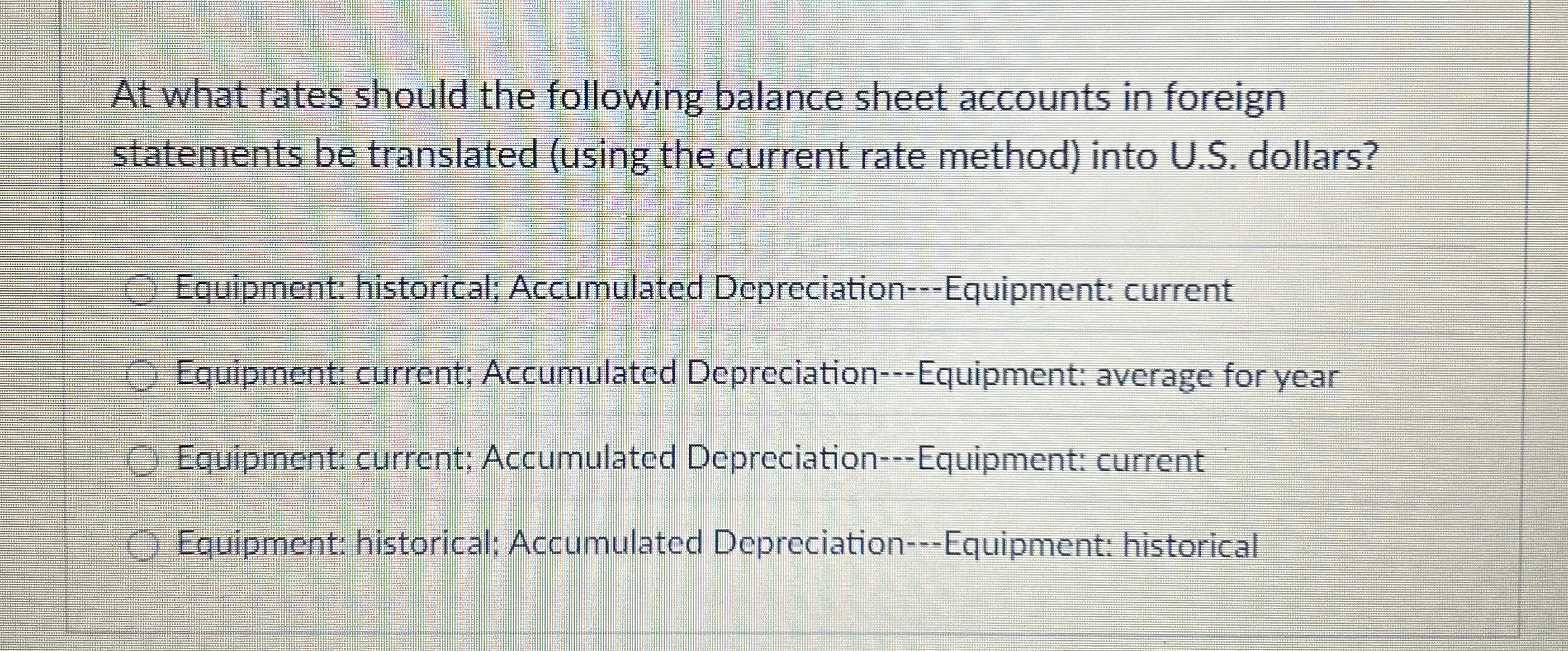 At what rates should the following balance sheet