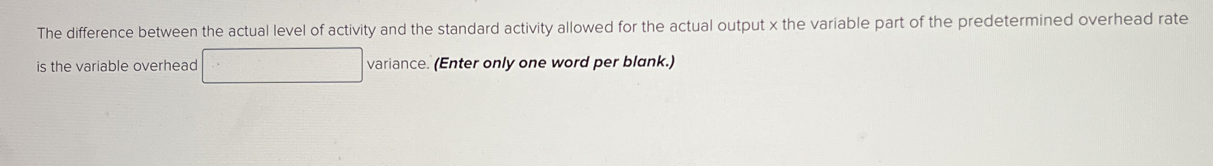 The difference between the actual level of