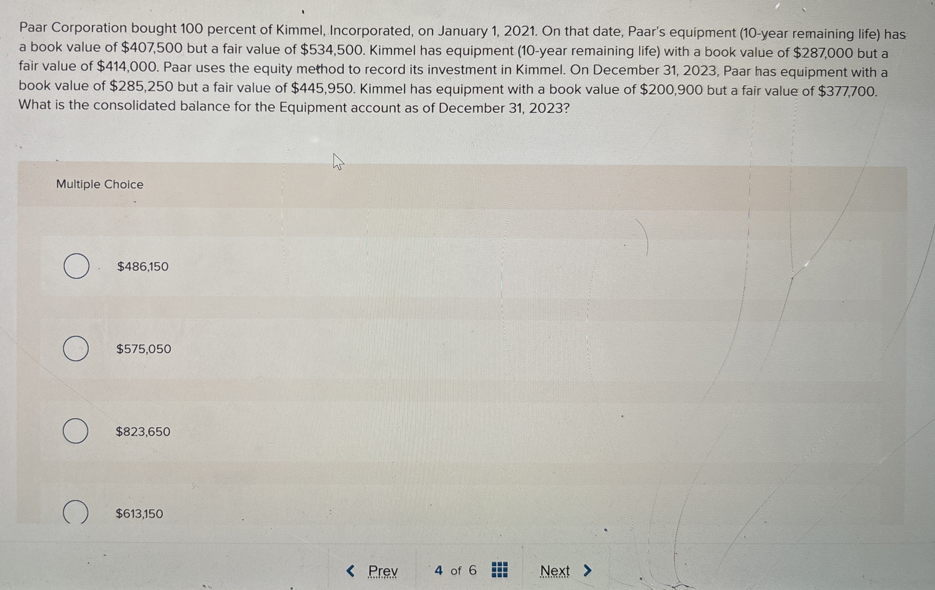 Paar Corporation bought 1 0 0 percent of Kimmel,