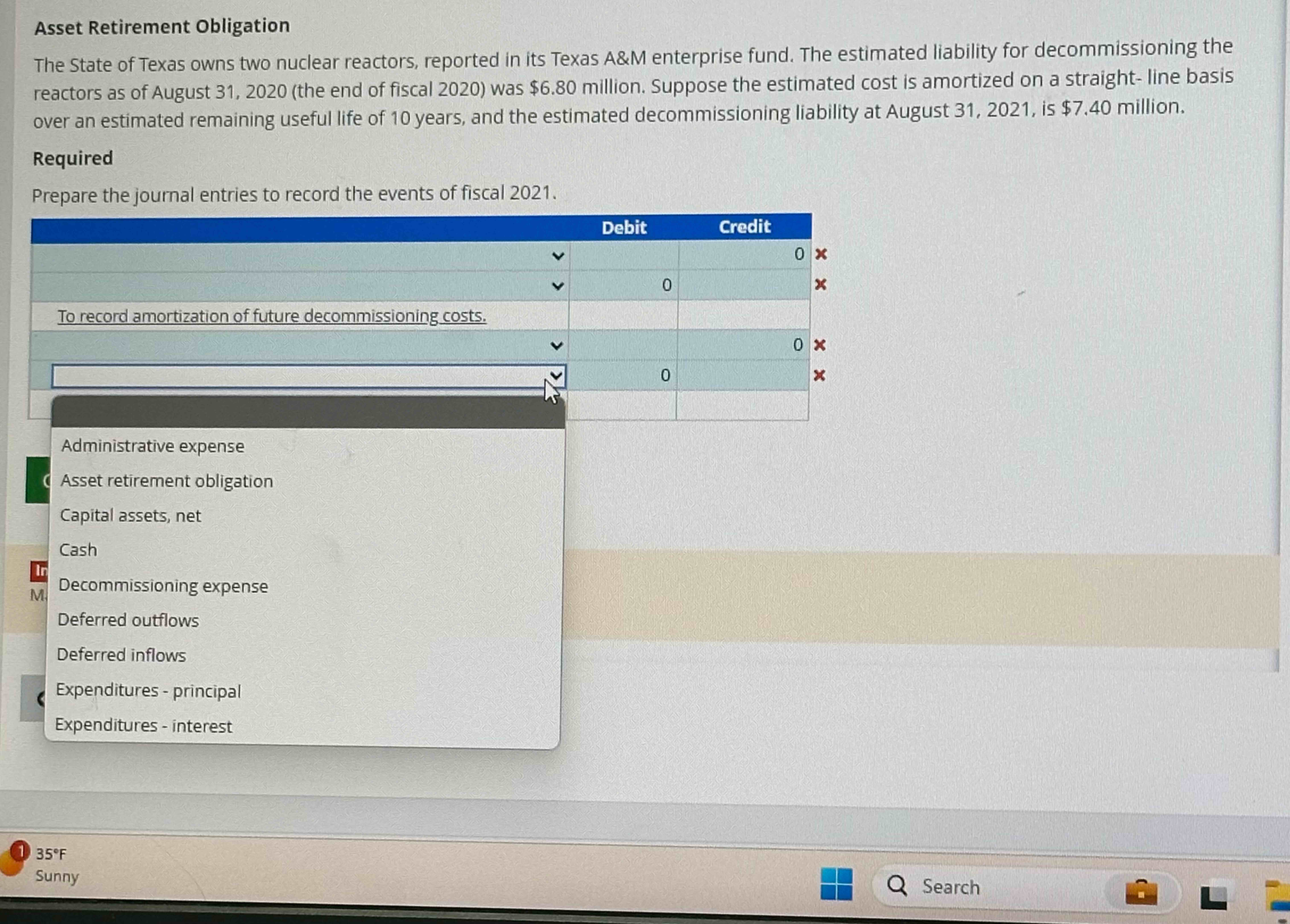 Asset Retirement Obligation The State of Texas