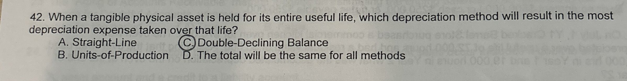 When a tangible physical asset is held for its