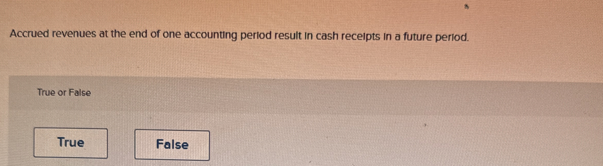 Accrued revenues at the end of one accounting