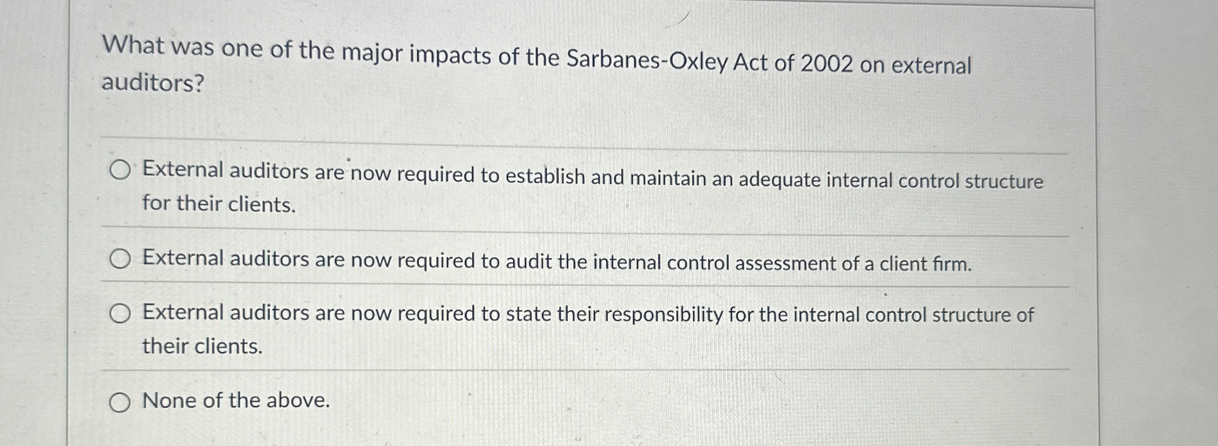 What was one of the major impacts of the Sarbanes