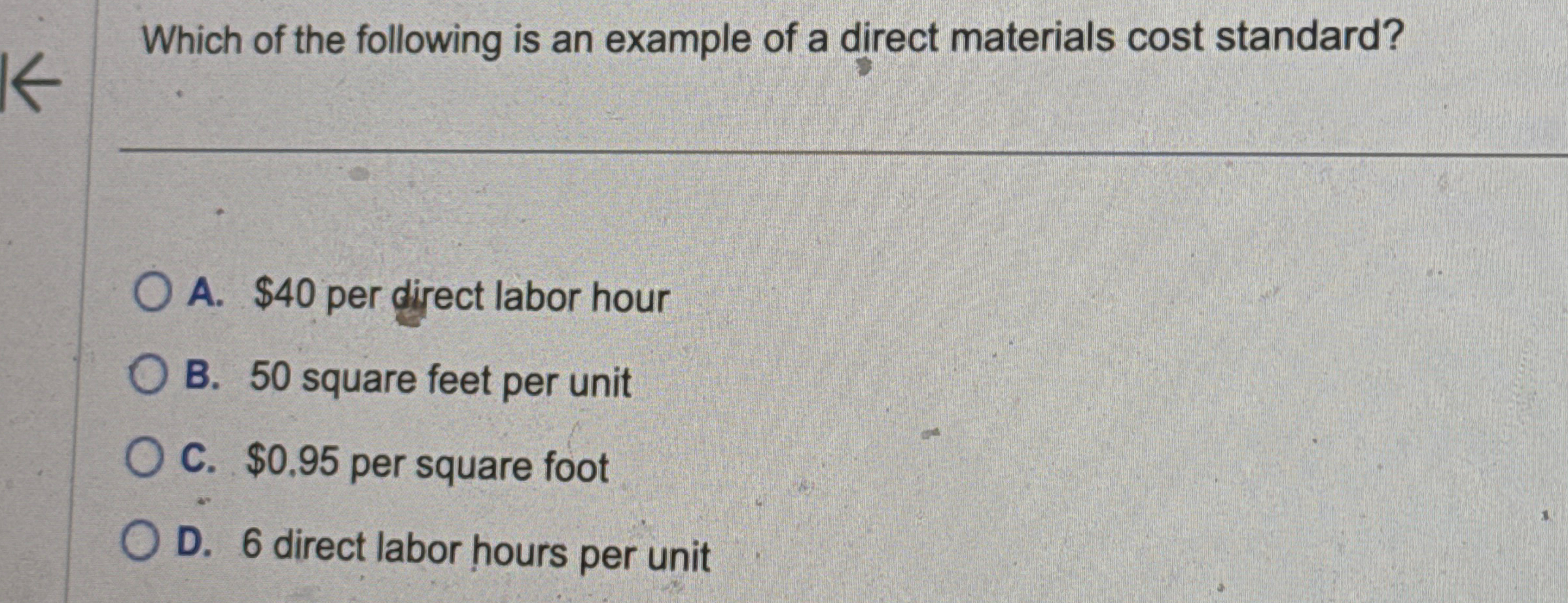 Which of the following is an example of a direct