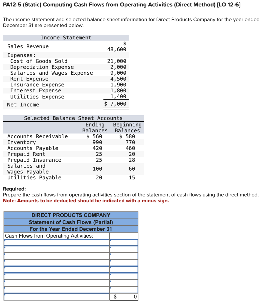 PA 1 2 - 5 ( Static ) Computing Cash Flows from